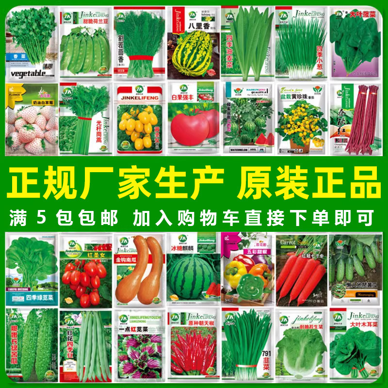 蔬菜种子四季播盆栽阳台庭院香菜生菜菠菜萝卜葱简单易种籽孑大全