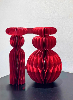 福字摆件马年客厅桌面摆件灯笼蜂窝球装饰品春节过年氛围布置喜庆