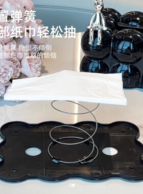 欧式奶油风棉花糖塑料纸巾盒客厅餐桌餐巾纸抽纸盒桌面摆件装饰品