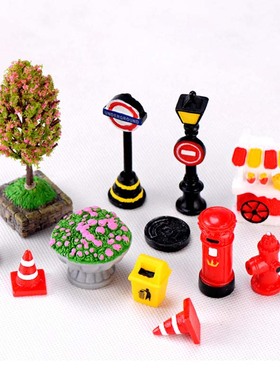 创意摄影手工街景垃圾桶小饰品