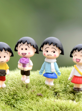 pvc可爱风卡通人物盆栽摄影摆件