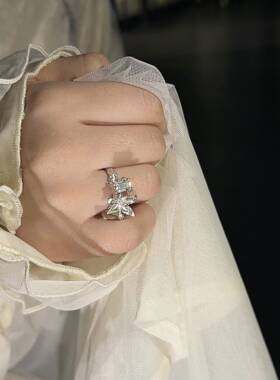 《黑白百合》为le而作 戒指男女通用 尺寸可调节