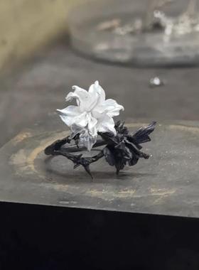 原创《双相情感障碍》概念设计戒指 黑白双色曼陀罗