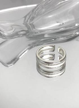 光与夜之恋齐司礼素戒小众拉丝戒指二创衍生齐司礼结婚戒开口戒指