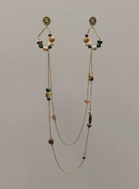 项链可拆卸 一体式独特美拉德宫廷复古风vintage夸张法式小众耳环