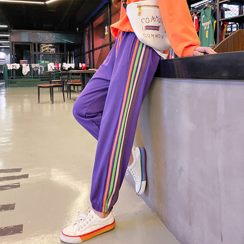 春季宽松束脚学生韩版显瘦运动裤 伊索芙休闲裤