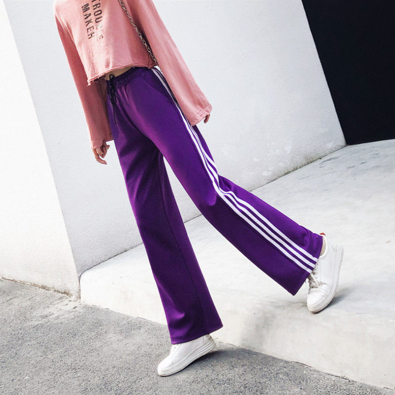 阔腿裤女春秋冬韩版宽松高腰运动裤 伊索芙休闲裤