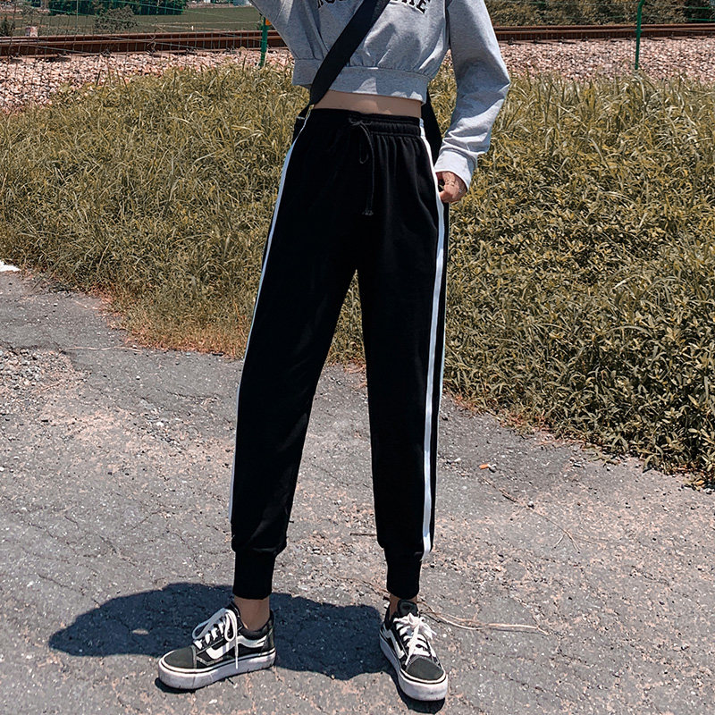 束脚2020年新款秋季宽松灰色潮卫裤 伊索芙休闲裤