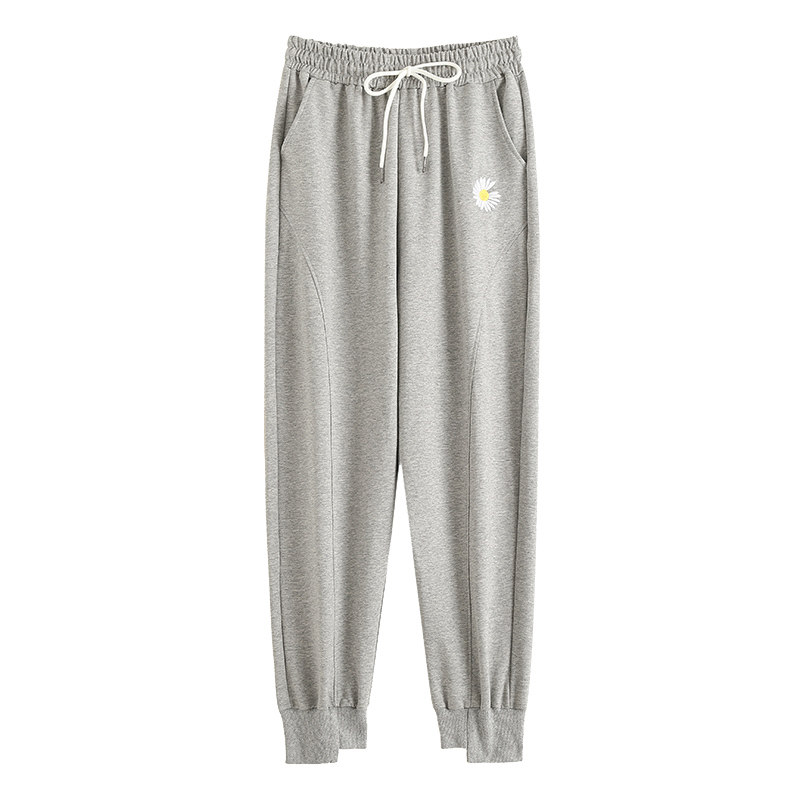 灰色夏季2020新款休闲宽松束脚卫裤 伊索芙休闲裤