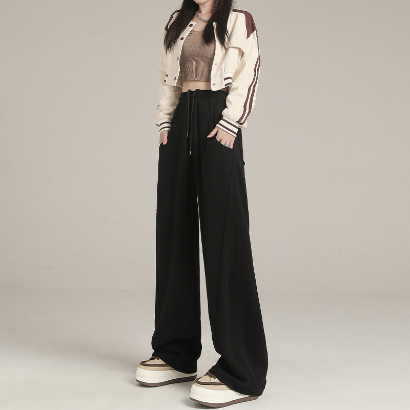 灰色女春秋冬季2022新款宽松卫裤 伊索芙休闲裤