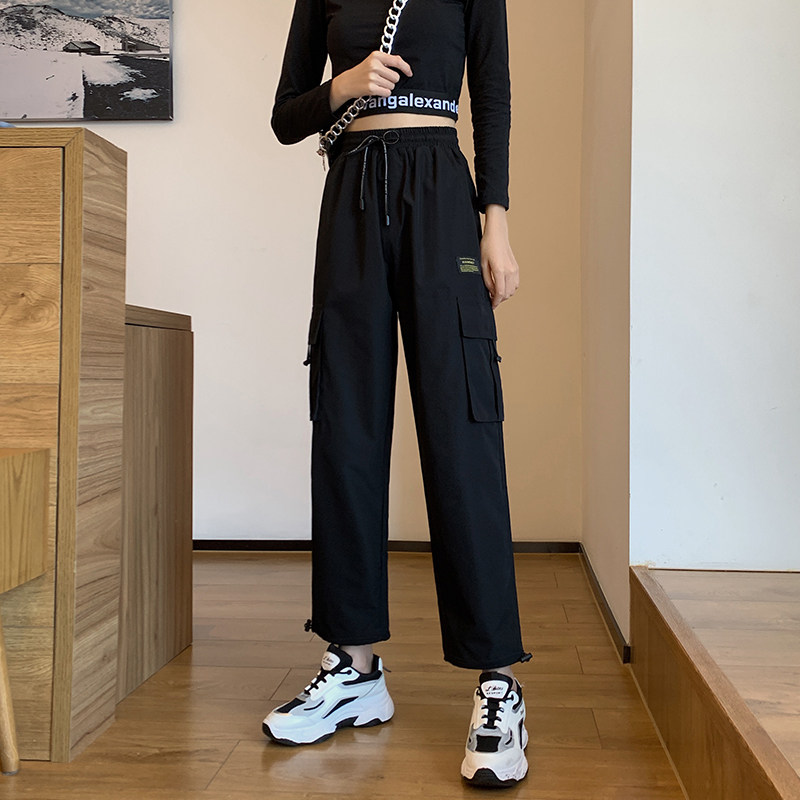 秋季2020新款帅气显瘦高腰潮工装裤 伊索芙休闲裤