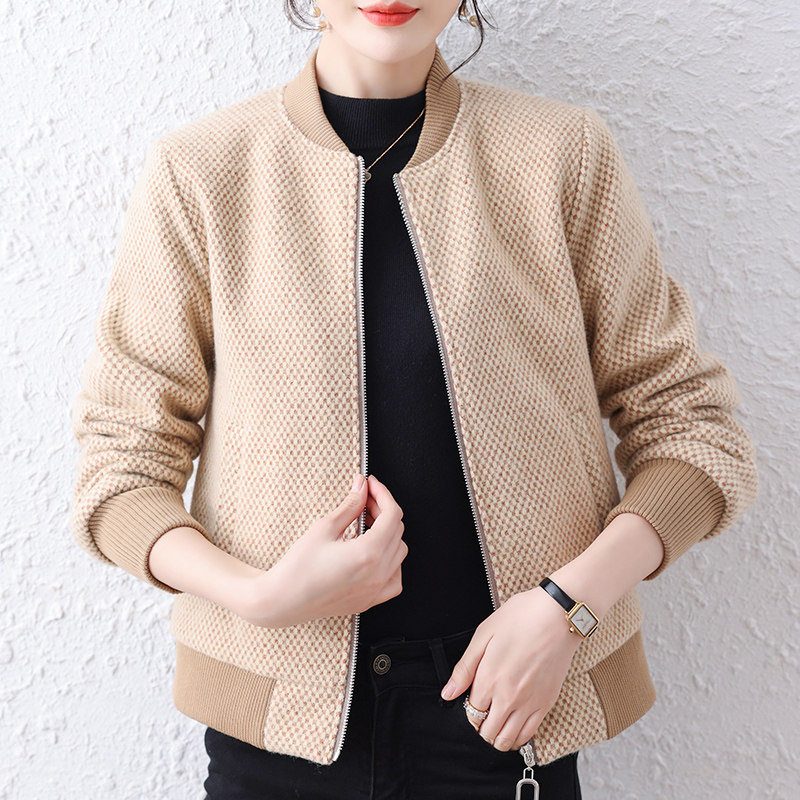 冬季开衫2021新款棒球服短款夹克 欧曼珍短外套