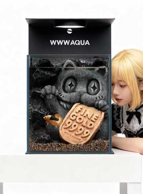 来财招财猫斗鱼专用鱼缸鱼缸