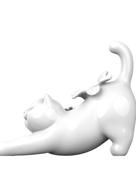 K11x COCO CAT 艺术家ALEX亲签独家权益创意陶瓷猫咪花瓶摆件装饰