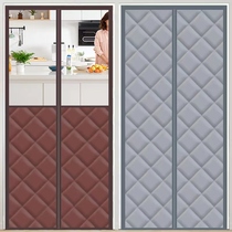 Winter warm windproof door curtain cotton door curtain self-suction transparent window wind-proof partition curtain Home autumn and winter kitchen shelter