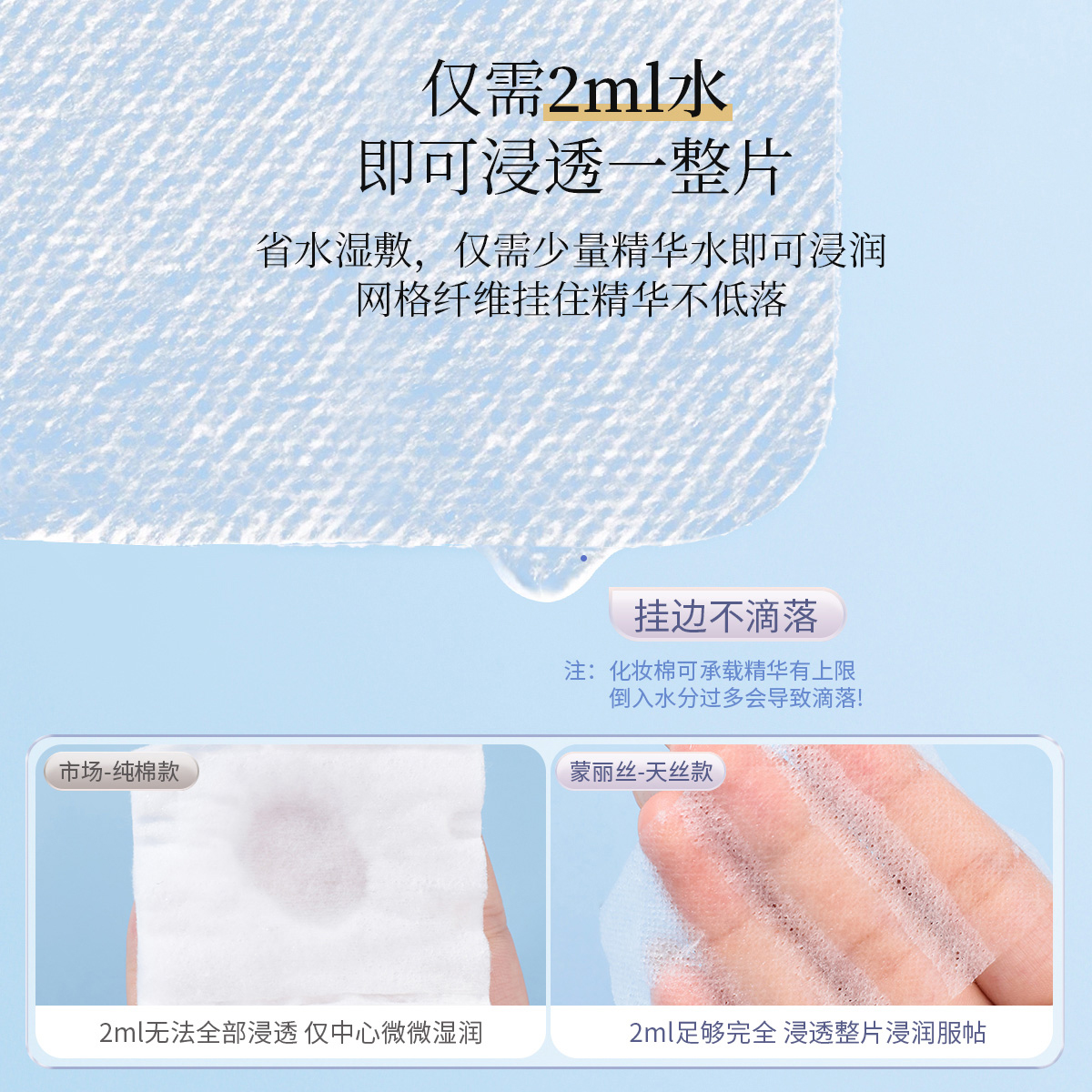 湿敷棉敷脸专用化妆棉片超薄蚕丝面膜纸盒装卸妆棉拍爽肤水可拉伸,淘宝优惠券,粉丝福利购,淘宝优惠卷