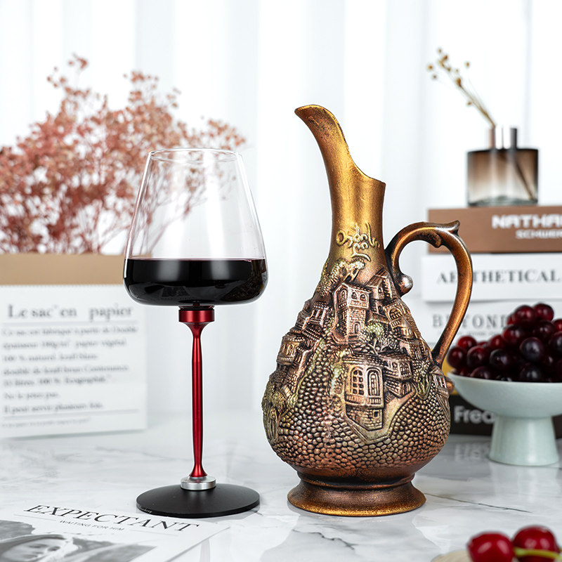 格鲁吉亚原瓶原装进口陶罐红酒金酒壶半甜干型红葡萄酒彩陶送礼袋,淘宝优惠券,粉丝福利购,淘宝优惠卷