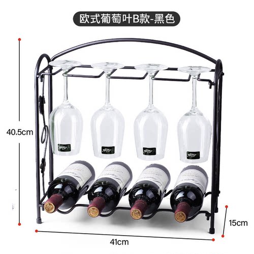 康之润创意欧式红酒架摆件酒瓶架红酒杯架倒挂欧式家用摆设酒瓶架 - 图0