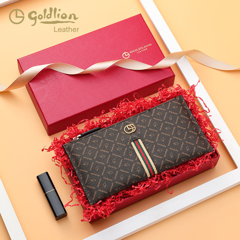 金利来薄款手拿信封包复古简约手包 金利来女包钱包