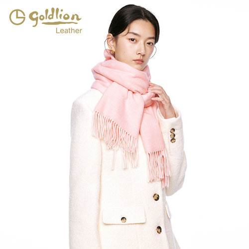 金利来围巾女2025新款秋冬气质韩版百搭披肩情侣加厚围脖潮流保暖 - 图1
