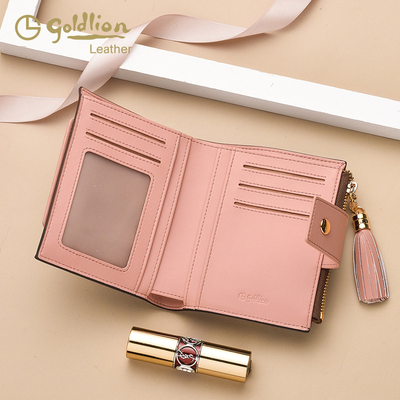 金利来复古印花短款卡包钱包2025时尚潮流大容量多卡位证件零钱包,淘宝优惠券,粉丝福利购,淘宝优惠卷