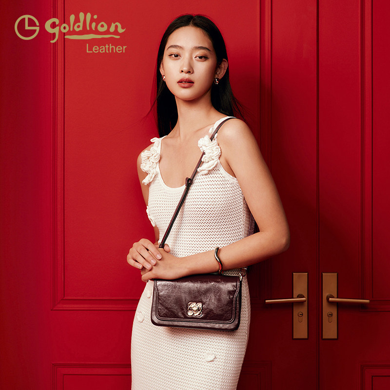 金利来时尚百搭小方包女士真皮斜挎包2026新款单肩包简约通勤包潮,淘宝优惠券,粉丝福利购,淘宝优惠卷