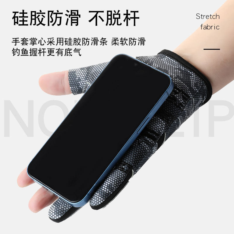 户外2025新款拉雪丽防滑防晒钓鱼手套专用耐磨露三指垂钓路亚手套,淘宝优惠券,粉丝福利购,淘宝优惠卷