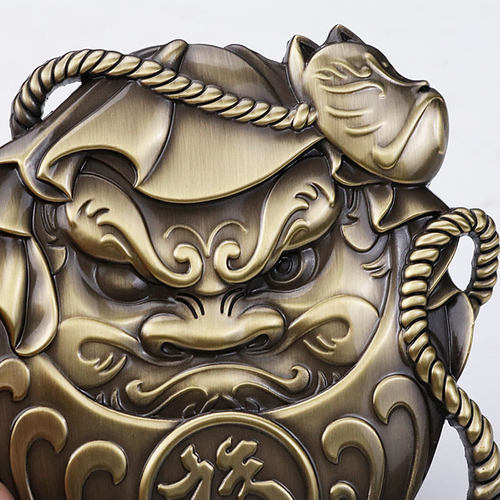 日系达摩车贴个性创意改装金属车标JDM卡通吉祥物电动车装饰贴纸 - 图1