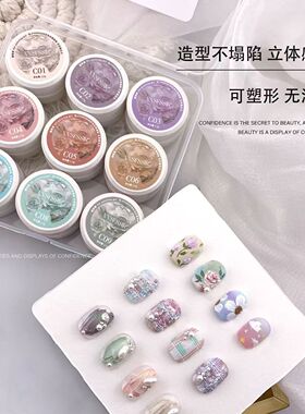 VVSFSSIR素材油画胶9色罐装免洗肌理胶立体彩绘颜料纹理胶磨砂感