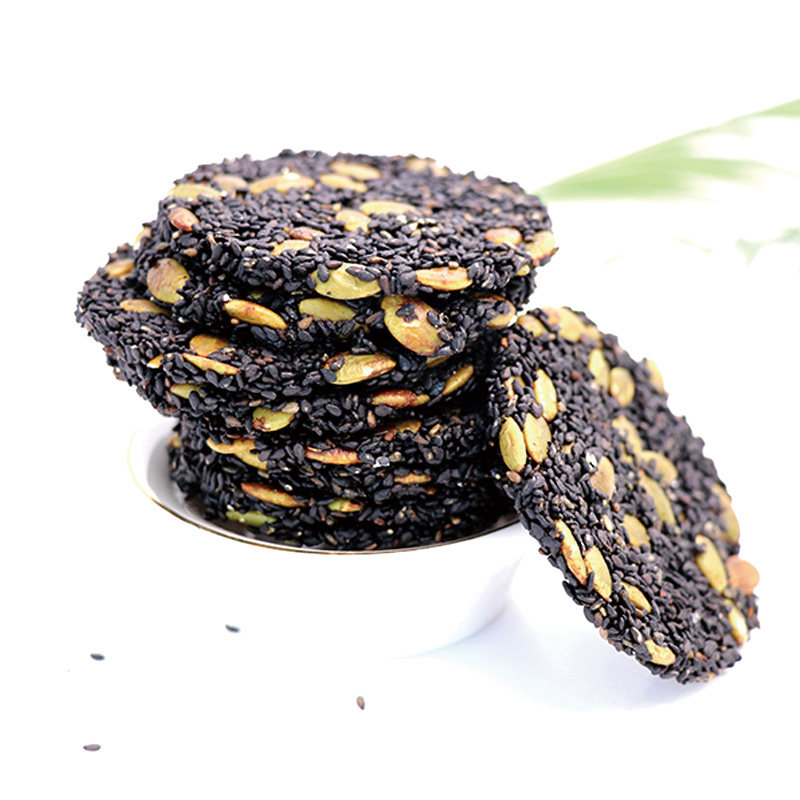 南瓜子黑芝麻饼500克箱装微甜酥脆零食饼干糕点小吃孕妇好吃