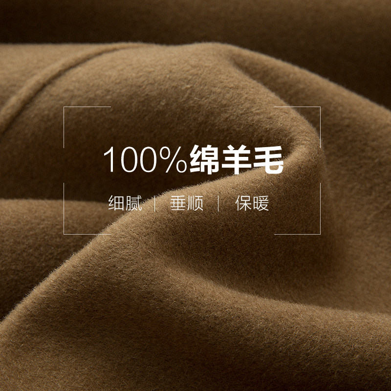 斗篷双面女短款小个子宽松羊绒大衣 佐兰妮毛呢外套