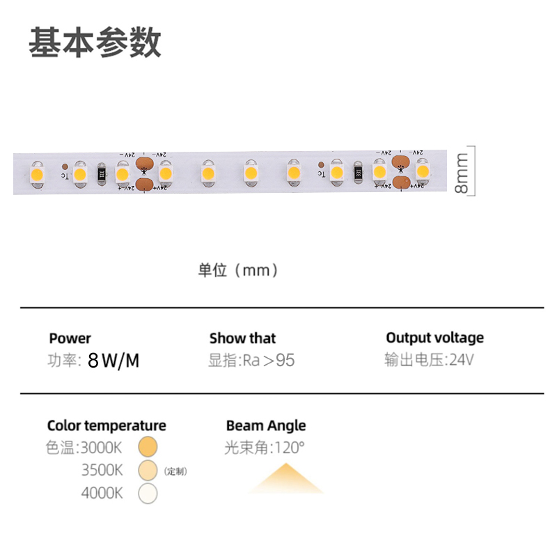 爱多辉24v低压灯带裸版贴片le自粘贴线性灯铝型槽嵌入式软线条灯 - 图1