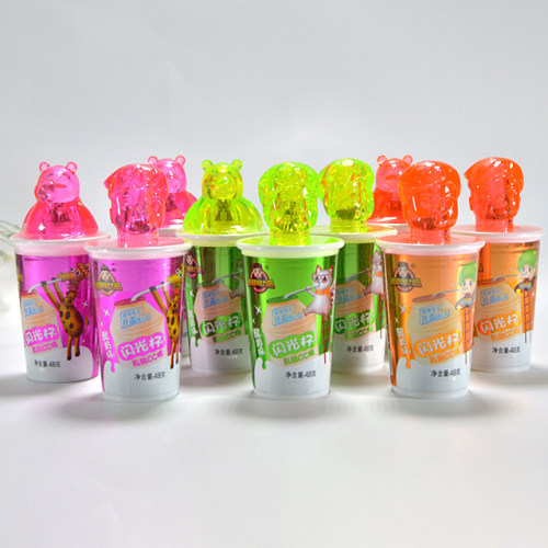 恒翔魅力园闪光杯 乳酸CC糖儿童创意 糖果玩具杯酸奶味 1瓶*48g - 图2