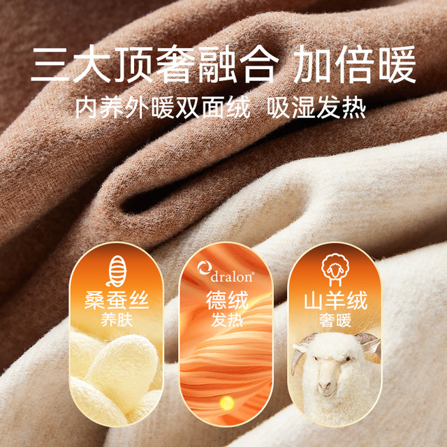 Cashmere silk edged autumn coat and long trousers set