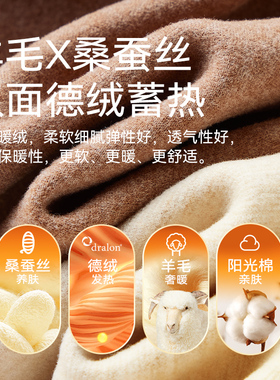 德绒羊毛蚕丝骑行围脖男护颈脖套