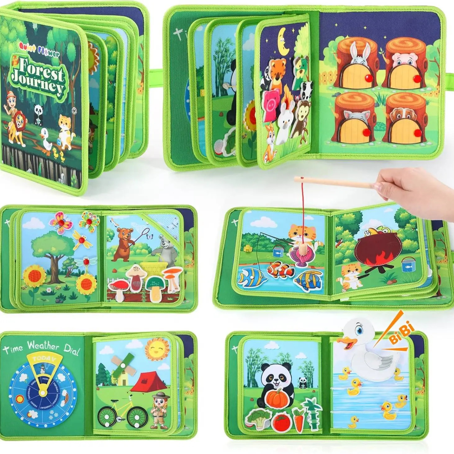 【儿保推荐6月龄+】 蒙氏早教启蒙忙碌书撕不烂毛毡故事安静书,淘宝优惠券,粉丝福利购,淘宝优惠卷