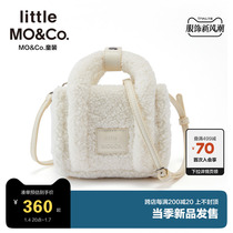 little moco child clothing 23 autumn and winter male and female child imitation lamb fur hand sloped satchel bag KBC4HBG001