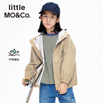 little moco child clothing autumn clothing boy anti-splash water windproof outdoor jacket jacket KBB3JKT027