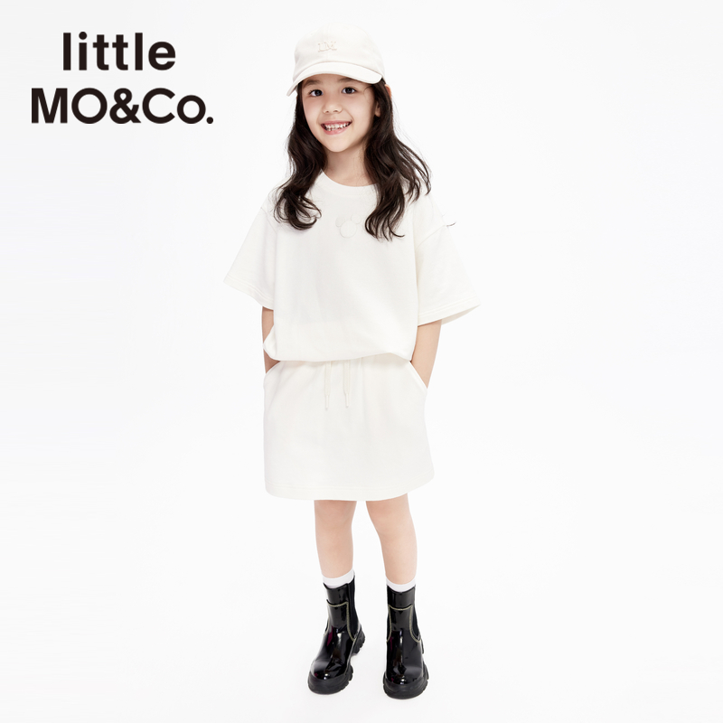 儿童套装两件套迪士尼米奇IP little moco童装女童短袖上衣短裙