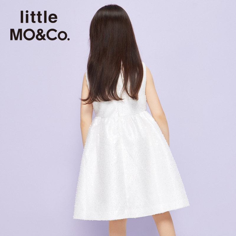 little moco童装夏装女童蝴蝶结无袖礼服连衣裙公主裙儿童裙子