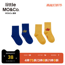 little moco child clothing children male and female children in the cylinder socks Chaostocking 2 double fit KBB3SOK005