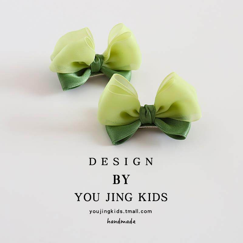 Halokittt 儿童发饰纱立体蝴蝶结发夹可爱兔耳朵顶夹发卡头饰,淘宝优惠券,粉丝福利购,淘宝优惠卷