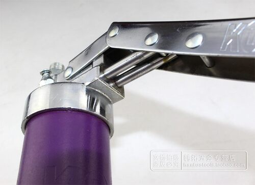 富宇黄油枪手动紫色双压杆小松800cc重型专用润滑机注油器FY-218 - 图1
