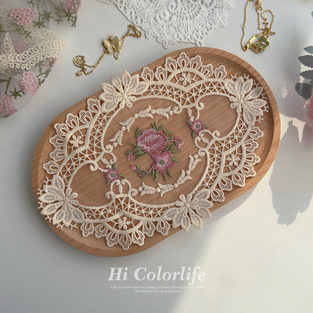 HiColorlife French lace placemat cover