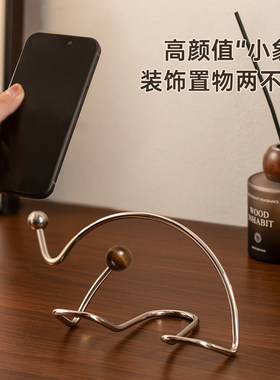 桌面手机支架平板通用手机架子家用懒人追剧神器实用创意装饰摆件