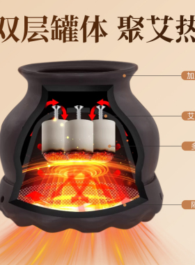 三王艾砭石火龙艾灸罐美容院器材