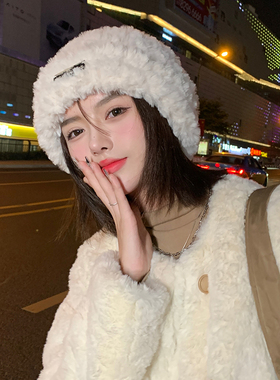 【显脸小】品质弹力毛绒针织帽女