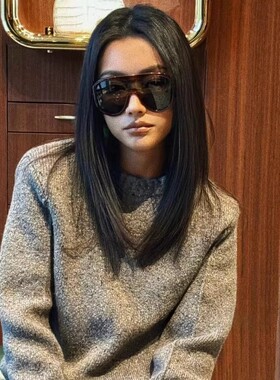 2026新款欧美翅膀造型连体片时尚墨镜女高级感出游个性太阳镜fu