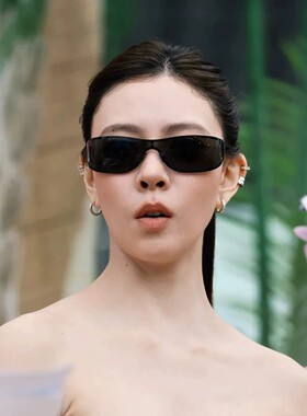 宋妍霏同款大框曲面连体墨镜女老钱风街拍Y2K辣妹防紫外线太阳镜