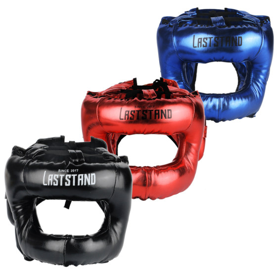 Boxing head guard crossbar closed professional fighting